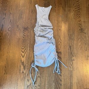 Light Gray Ruched Dress